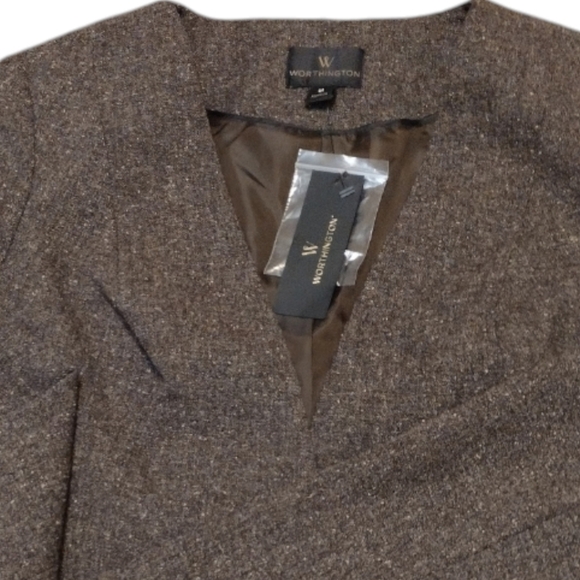 Worthington Tweed Single Button Blazer Jacket - Picture 8 of 8